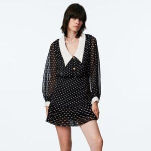 Zara Polka Dot Print Dress Large